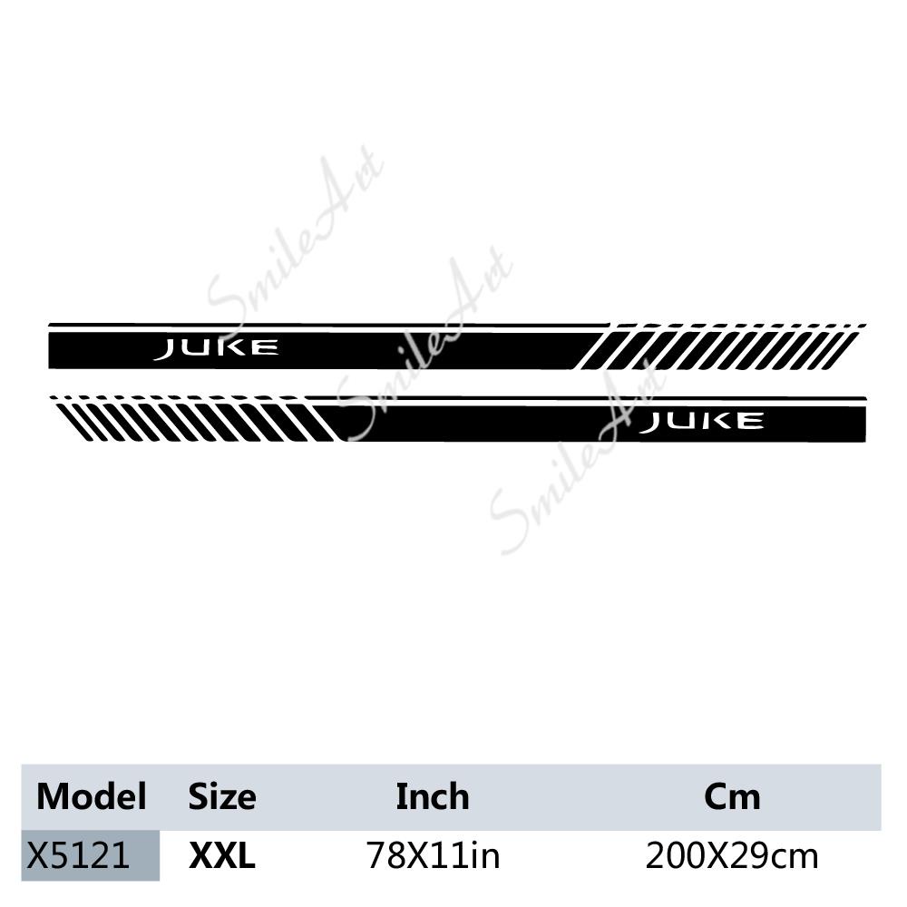 สติกเกอร์ไวนิล-ลายกราฟฟิค-สองด้าน-สําหรับตกแต่งประตูรถยนต์-nissan-juke-2-ชิ้น