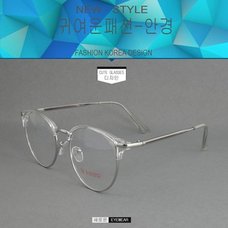 Fashion แว่นตากรองแสงสีฟ้า รุ่น M korea K 1297 กรอบใสตัดเงิน ถนอมสายตา (กรองแสงคอม กรองแสงมือถือ) New Optical filter