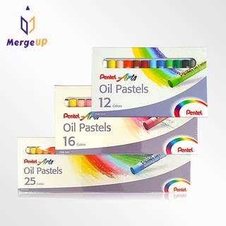 สินค้า สีชอล์ค เพนเทล Pentel Oil pastels ขนาด 12 สี 16 สี , 25 สี , 36 สี , 50 สี สีชอล์คน้ำมัน