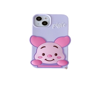 เคสโทรศัพท์มือถือ ซิลิโคน ลายลูกหมูสีม่วง สําหรับ OPPO A92 A52 A72 A12 A12E A5s A3s A15 A15s A31 A53 A5 A9 2020 Reno 5 6 Pro