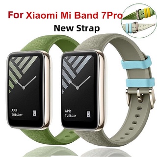 สายนาฬิกาข้อมือซิลิโคน แบบนิ่ม สําหรับ Xiaomi Mi Band 7 Pro Miband 7 Pro 7Pro