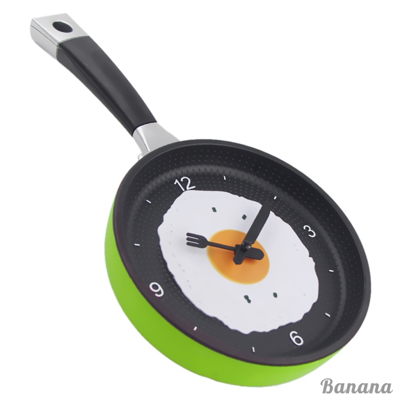 frying-pan-with-fried-eggs-design-wall-clock-9x8inch-for-kitchen-living-room-bedroom-decor