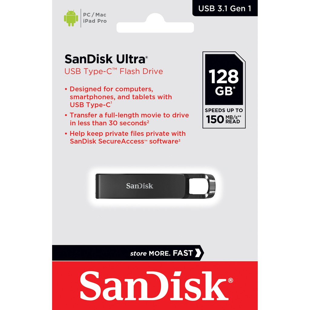 ภาพหน้าปกสินค้าSanDisk Ultra USB Type-C Flash Drive 128GB (SDCZ460-128G-G46) จากร้าน sandisk_thailand_officialshop บน Shopee