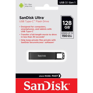 ภาพขนาดย่อของภาพหน้าปกสินค้าSanDisk Ultra USB Type-C Flash Drive 128GB (SDCZ460-128G-G46) จากร้าน sandisk_thailand_officialshop บน Shopee