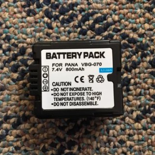PANASONIC Digital Camcorder Battery VBG070 (Black)