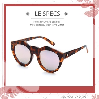 แว่นกันแดด Le Specs รุ่น Neo Noir Limited Edition : Milky Tortoise/Peach Revo Mirror