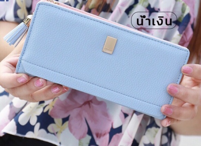 พร้องส่ง-กระเป๋าสตางค์ซิปพูใบยาวprettyzys-guc-b031