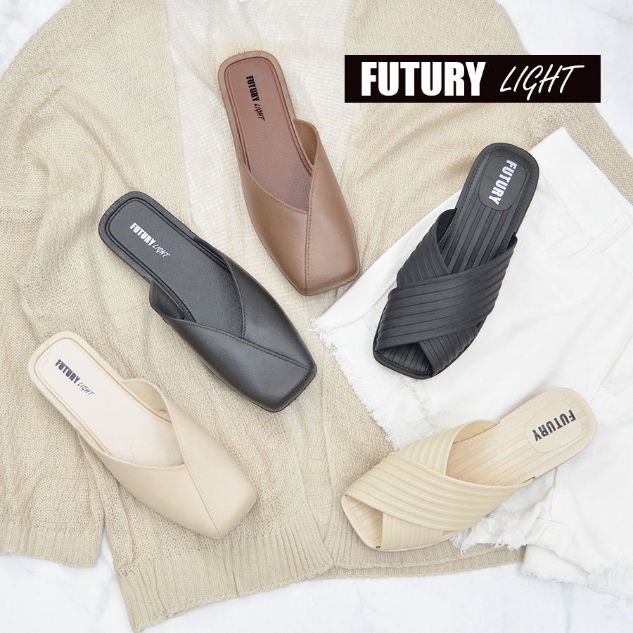 ราคาและรีวิวยางทั้งชิ้น   FUTURY Light  รองเท้าแตะยางเปิดส้นแตะผู้หญิง แบบสวม 1808/2003/522