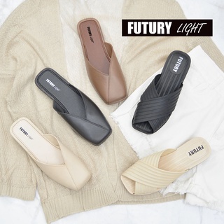 สินค้า ยางทั้งชิ้น ✨ 🌈 FUTURY Light ® รองเท้าแตะยางเปิดส้นแตะผู้หญิง แบบสวม 1808/2003/522