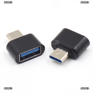 Dream อะแดปเตอร์แปลงข้อมูล Usb Type C Male To Usb 2 0 Female Otg 2 ชิ้น สําหรับโทรศัพท์มือถือ