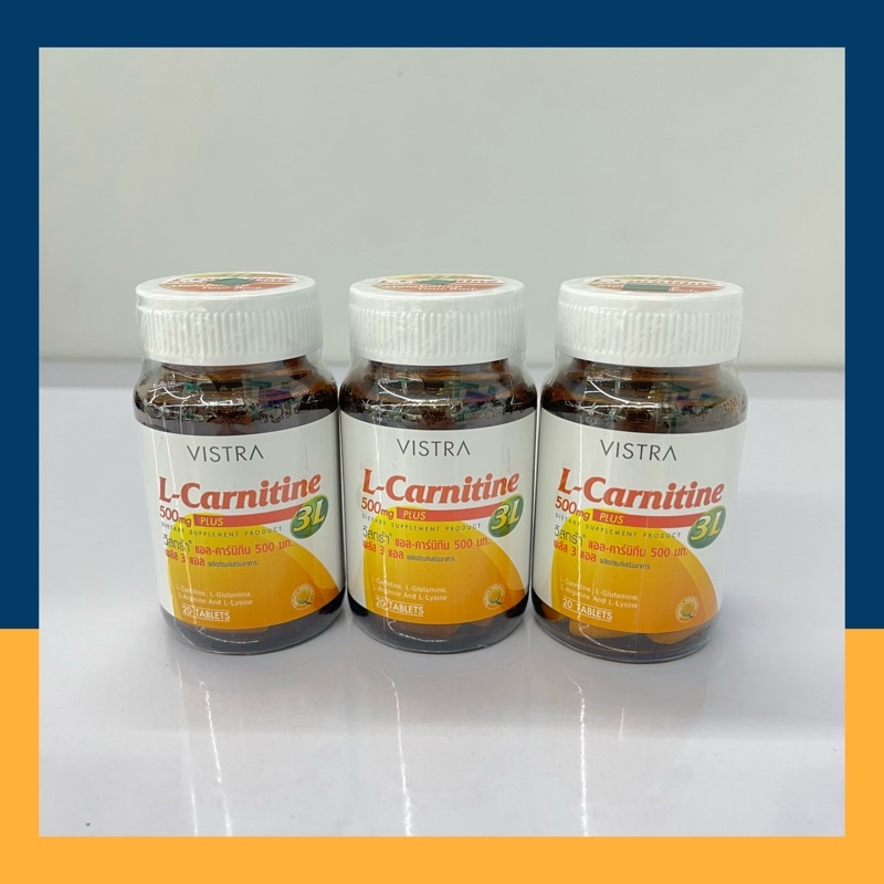 vistra l-carnitine   500 mg Plus 3L #30 Tab Vistra L-Carnitine 500mg Plus 3L
