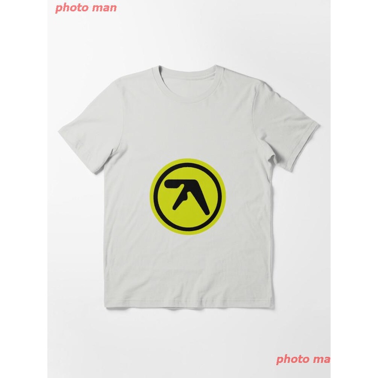 เสื้อทหาร-ins-แมทช์ลุคง่าย-คู่รัก-ผู้ชาย-aphex-twin-logo-essential-t-shirt-เสื้อยืด-คู่-เสื้อผู้หญิง