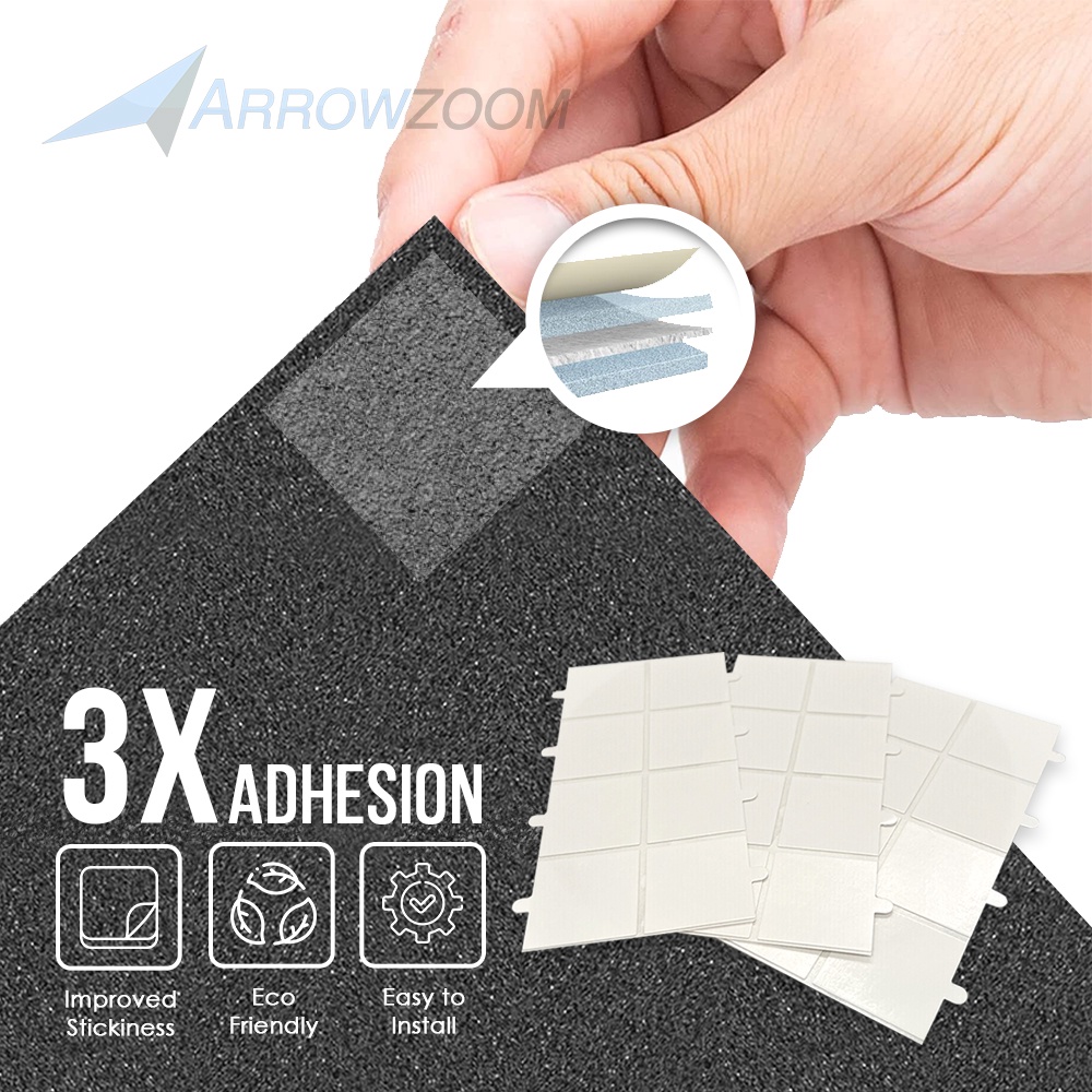 arrowzoom-24-pcs-โปร่งใสติดตั้งง่าย-sticky-tabs-สองด้านอะคูสติกโฟมเทปกาว-kk1207