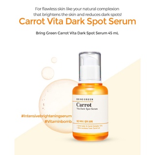 [สินค้าของแท้/พร้อมส่ง100%] BRING GREEN Carrot Vita Dark Spot Serum 45 mL