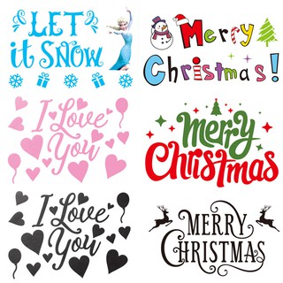 สติ๊กเกอร์ลูกโป่ง I love You Merry Christmas Frozen DIY สําหรับตกแต่งปาร์ตี้วันเกิดวาเลนไทน์ 1ชิ้น