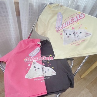 เสื้อครอป ลายแมว Mean Cats สุดน่ารัก