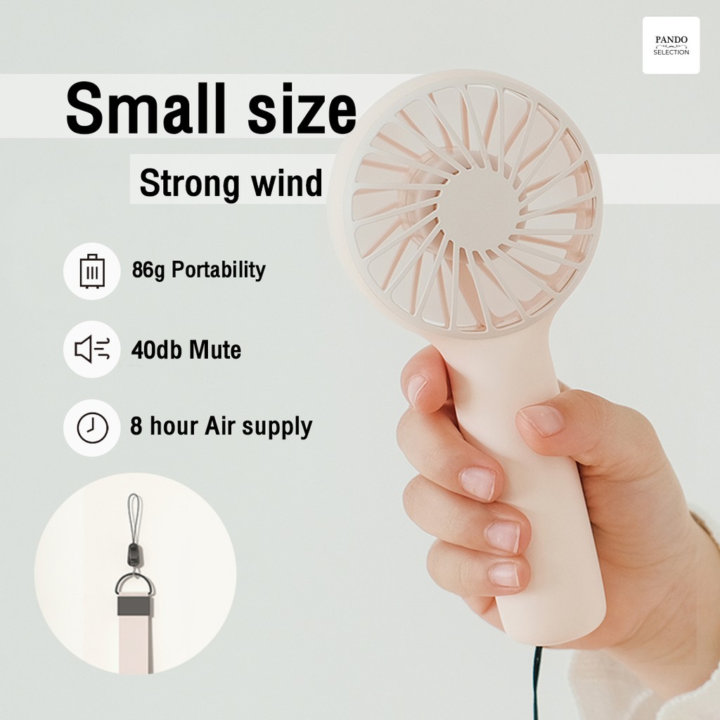 ภาพสินค้าEZHome Mini Portable Handheld Fan พัดลมพกพา ขนาดมินิ Mini Fan สีพาสเทล จากร้าน ezhome_official_store บน Shopee ภาพที่ 4