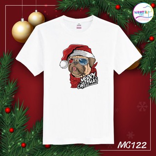 เสื้อยืดคริสต์มาส เสื้อคริสต์มาส Christmas &amp; Happy new year (MC122)เสื้อยืดผู้หญิง