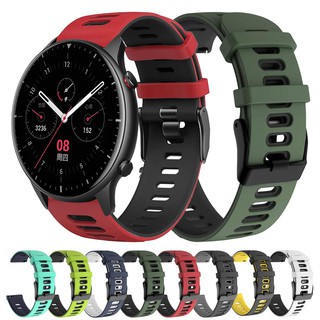 สายนาฬิกาข้อมือซิลิโคน แบบเปลี่ยน สําหรับ Huami Amazfit GTR 4 3 Pro GTR 2 Pace GTR 47 มม. 42 มม. GTR 2e Stratos