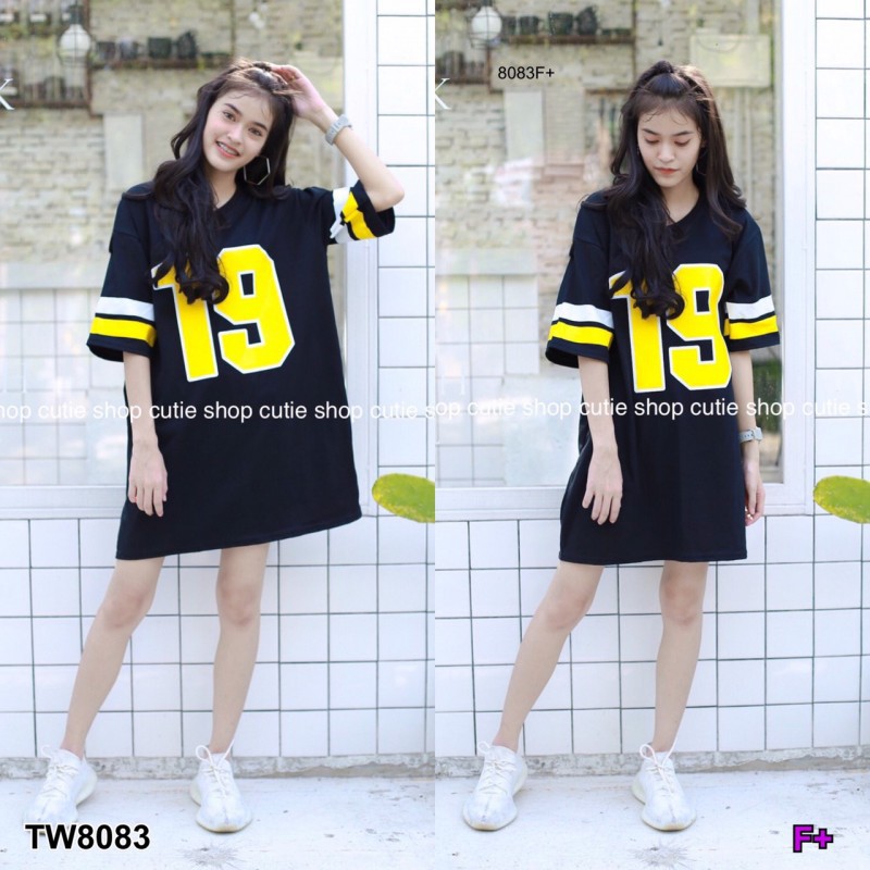 dress-oversize-สกรีนลายตัวเลข-tw8083