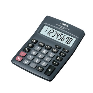 Casio Calculator เครื่องคิดเลข  คาสิโอ รุ่น  MW-8V-BK แบบตั้งโต๊ะ ขนาดเล็ก 8 หลัก สีดำ