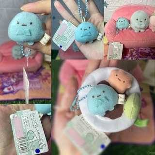พวงกุญแจน้องไข่มุกสีฟ้า ซูมิโกะ ไซซ์จิ๋วสุดๆ งานออริ ป้ายผ้า San-X ป้ายห้อย Mini Tapioca Sumikko Gurashi Plush Keychain