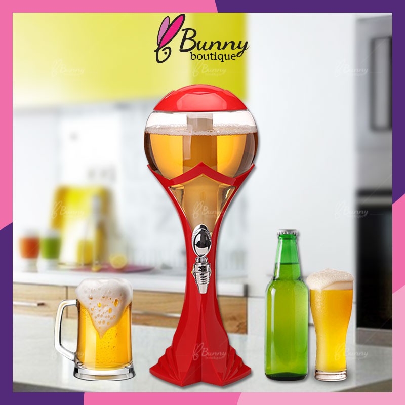 bunny-ทาวเวอร์เบีย-3ลิตร-ทรงบอลโลก-beer-tower-ทาวเบีย-หลอดใส่เบียร์-หลอดกดเบียร์-หลอดใส่น้ำ-พร้อมหัวก๊อกอย่างดีเกรดabs