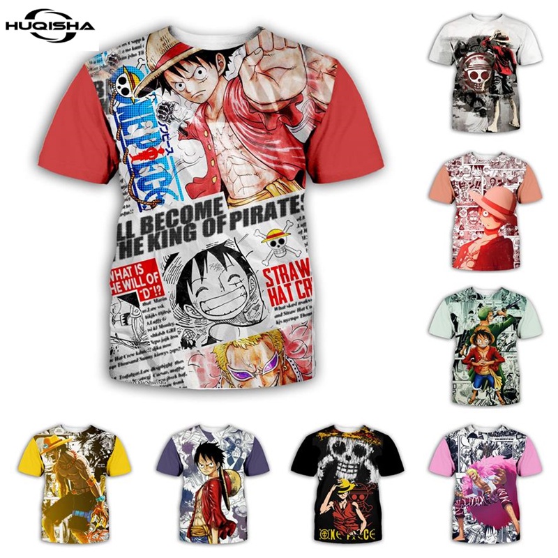 ภาพหน้าปกสินค้าใหม่ เสื้อยืดลําลอง แขนสั้น พิมพ์ลายอนิเมะ One Piece 3D แฟชั่นฤดูร้อน สําหรับผู้ชาย ผู้หญิง