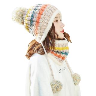 ราคาและรีวิวหมวกถักไหมพรม สไตล์น่ารัก สำหรับผู้หญิง สินค้าฤดูใบไม้ร่วง ฤดูหนาว