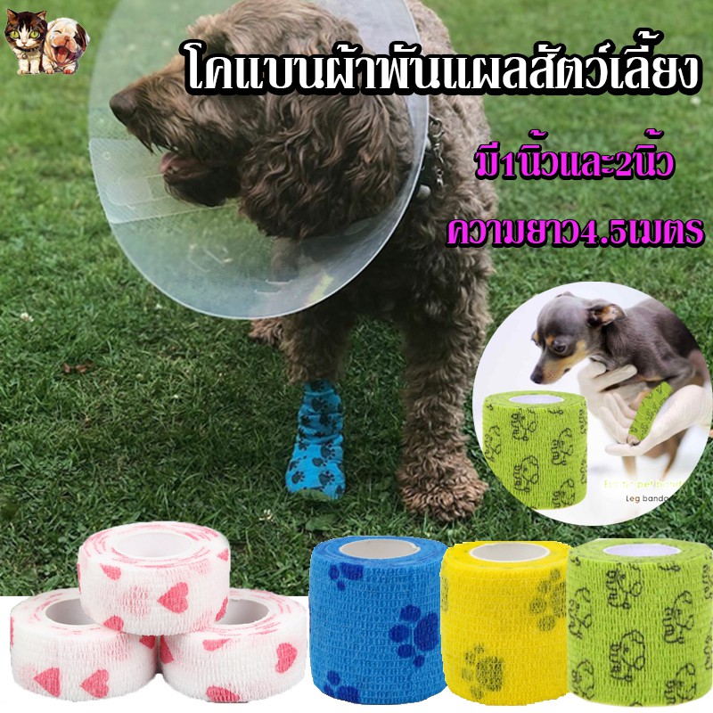 ผ้าพันแผล-โคแบน-ผ้าพันแผลสัตว์เลี้ยง-ผ้าพันแผล-ผ้าล็อค-สินค้าพร้อมส่ง