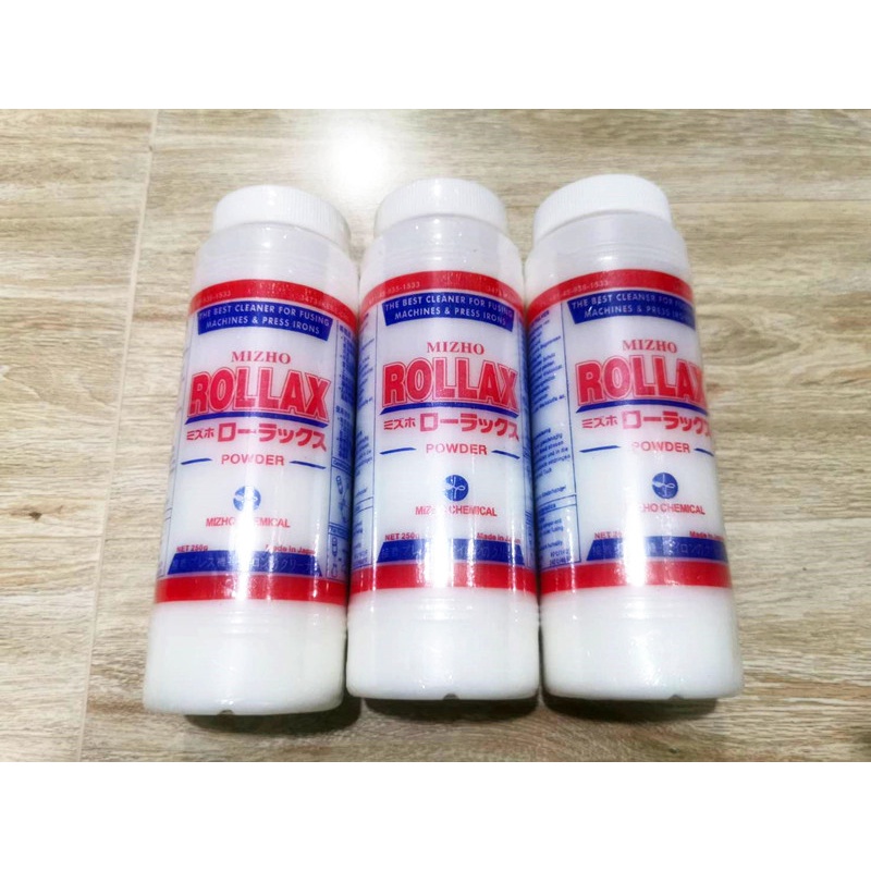 rollaxเเป้งฝุ่น-250g-ผงทำความสะอาดเครื่องฟิวส์-ทำความสะอาดเครื่องอัดกาว-ทำความสะอาดเตารีด