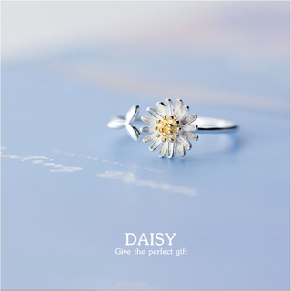 s925 Daisy ring แหวนเงินแท้ ดอกเดซี่ ดูสดชื่น สบายตา  ใส่สบาย เป็นมิตรกับผิว สามารถปรับขนาดได้