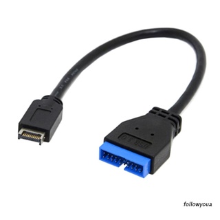 folღ USB 3.1 Type-C Mini 20 Pin Front Panel Header To USB 3.0 Standard 19/20Pin Header Extension Cable 20Cm For Asus-Motherbo