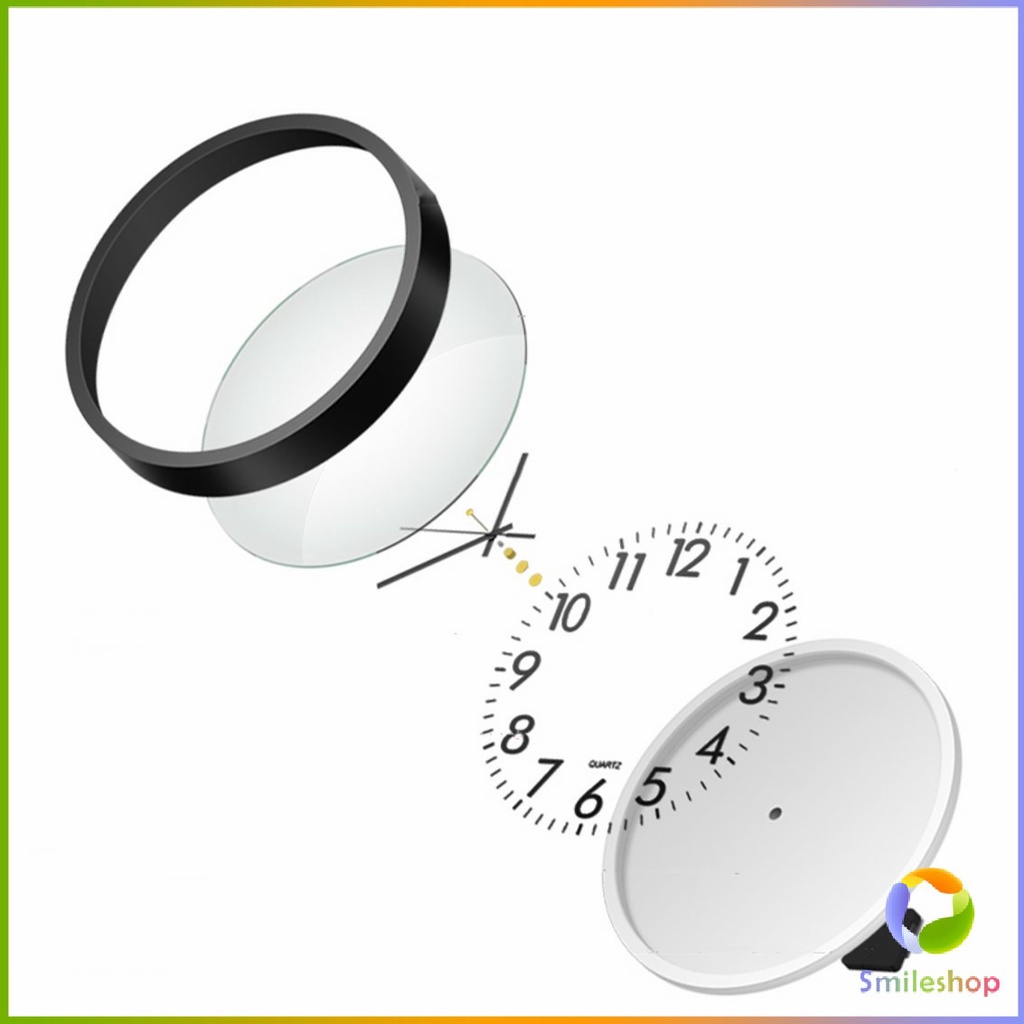 smileshop-นาฬิกาแขวนผนัง-นาฬิกาแขวน-นาฬิกาแขวนผนัง-นาฬิกทรงกลม-นาฬิกาลายต้นไม้-นาฬิกาแขวนผนังสีดำ-wall-clock