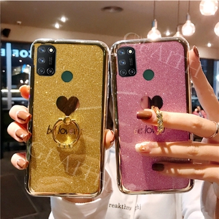 Ready Stock เคส For Realme 7i / Realme C17 2020 New Phone Case CoreBling Glitter Be Loved Silicone Softcase With Ring Holder Casing Cover เคสโทรศัพท์ RealmeC17 Realme7i 7 i