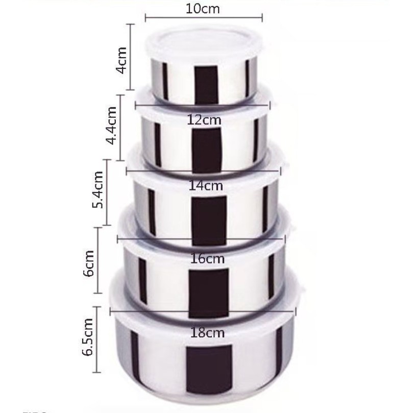 ชุดหม้อสแตนเลสa1702ชามผสมอาหารสแตนเลส-ที่เก็บอาหาร-ชามเก็บอาหารสแตนเลส-กล่องเก็บอาหารสแตนเลส-ชามเก็บอาหาร-5-ใบ