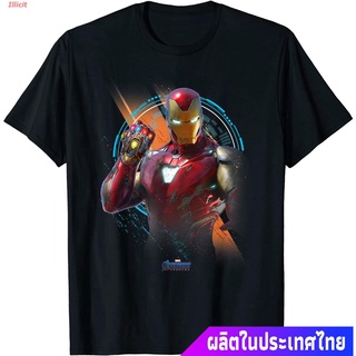 เสื้อยืดแขนสั้น Marvel Avengers Endgame Iron Man Time Travel Platform Logo T-Shirt Sports T-shirt