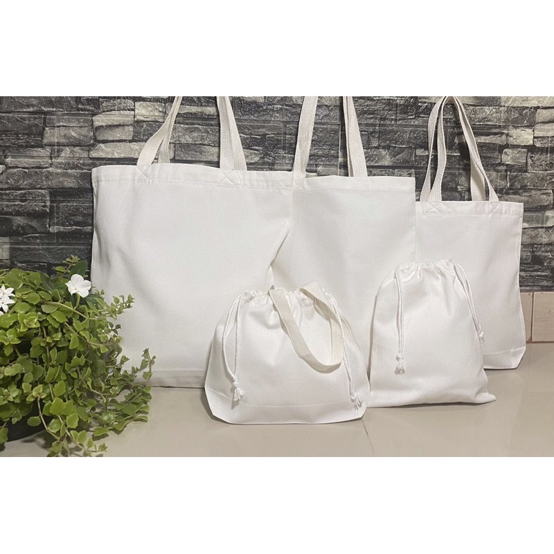 White Canvas Tote Bags For Crafts