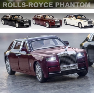 1:24 ม้วน Royce Phantom โมเดลรถยนต์อัลลอยด์ มีเสียง และไฟ ของเล่นสําหรับเด็ก