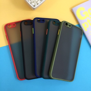 เคสขอบสีหลังขุ่น i6/6+/7/8/7+/8+/11 เคสกันเลนส์กล้อง เคสกันกล้อง ขอบสี เคสแฟชั่น เคสหลังขุ่น