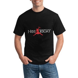 T-shirt  เสื้อยืดลําลอง พิมพ์ลาย Not Today Arya Stark Game Thrones สําหรับผู้ชายS-5XL
