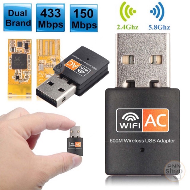 ตัวรับสัญญาณ-wifi-2-ย่านความถี่-5g-2g-dual-band-usb-2-0-adapter-wifi-wireless-600m-แบบไม่มีเสา