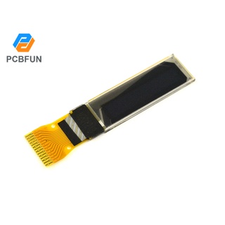ภาพหน้าปกสินค้าPcbfun โมดูลหน้าจอ OLED LCD 3.3V 0.69 นิ้ว ความละเอียด 14PIN 96*16 SSD1306 SPI/IIC (สีขาว) ที่เกี่ยวข้อง