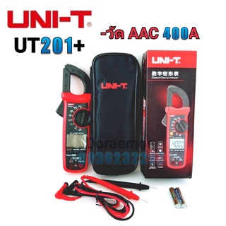 UNI-T UT201+NCV 600A/AC 600v/AC-DCคลิปแอมป์ แคล้มป์มิเตอร์ มิเตอร์วัดไฟดิจิตอล มัลติมิเตอร์ UNI-T UT201+ Mini Digital Cl