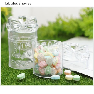 [fabuloushouse] กล่องพลาสติกใส ทรงสี่เหลี่ยม สําหรับใส่จัดเก็บเครื่องประดับ ลูกอม