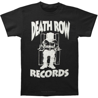 เสื้อยืดวินเทจเสื้อยืด ผ้าฝ้าย พิมพ์ลายโลโก้ Death Row Records สีขาว แฟชั่นฤดูร้อน สําหรับผู้ชายS-5XL