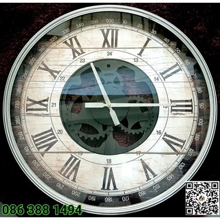 นาฬิกาโรมันเหล็ก.เขวนผนัง  (ขนาดใหญ่.60cm)