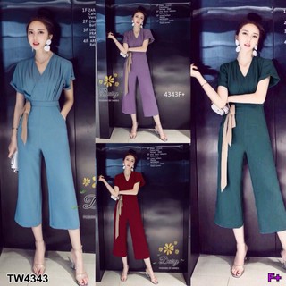 ภาพหน้าปกสินค้าJ4343 Jumpsuit จั้มสูทขายาวแต่งโบว์ ที่เกี่ยวข้อง