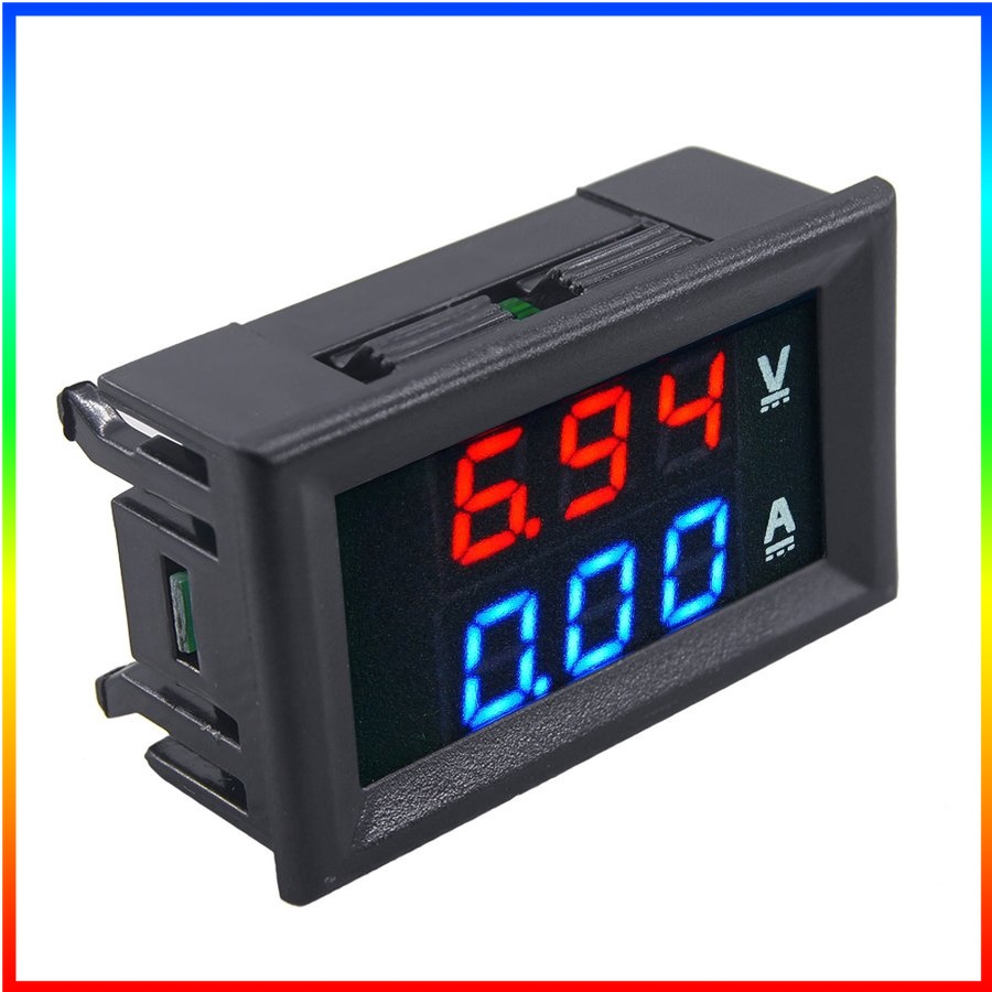 ถูกสุด-cod-มิเตอร์วัดไฟฟ้า-มิเตอร์วัดแรงดันและกระแสไฟฟ้า-dc-100v-10a-voltmeter-ammeter