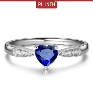 ภาพหน้าปกสินค้าPLINTH แหวนเงินแท้ 925 แหวนไพลินหัวใจน้ำเงิน1906 ซึ่งคุณอาจชอบราคาและรีวิวของสินค้านี้